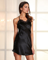 Silk Backless Night Dress